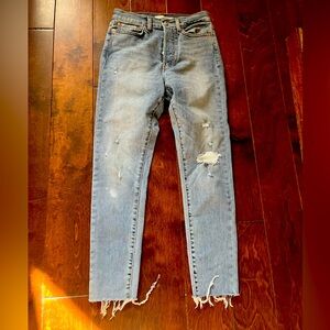 Levi’s 501 button fly wedgie skinny sz 27 EUC